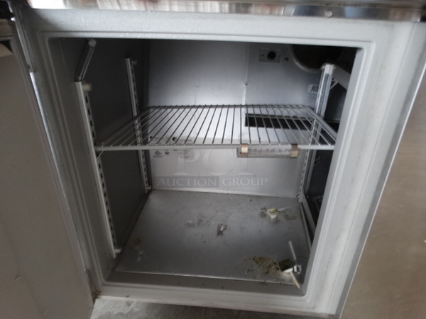 GREAT! Randell Model 9301-7 Stainless Steel Commercial 2 Door Undercounter Cooler on Commercial Casters. 115 Volts, 1 Phase. 48x30x32. Tested and Working! - Image 6 of 7