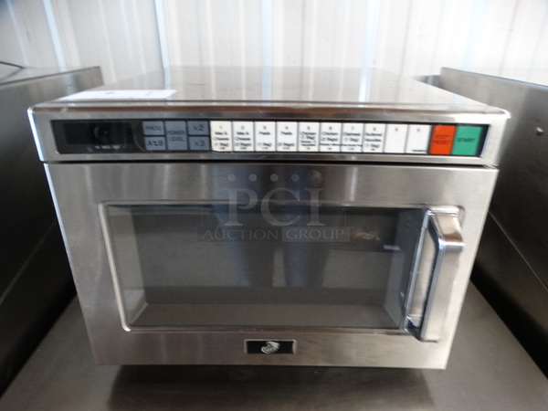 NICE! Stainless Steel Commercial Countertop Microwave Oven. 16.5x19x13 - Image 1 of 6