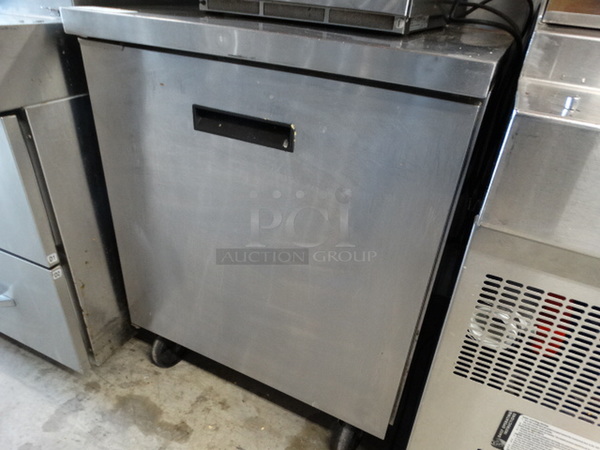 NICE! Randell Model 9402-7 Stainless Steel Commercial Single Door Undercounter Cooler on Commercial Casters. 115 Volts, 1 Phase. 27x30x38.5. Tested and Working! - Image 2 of 5