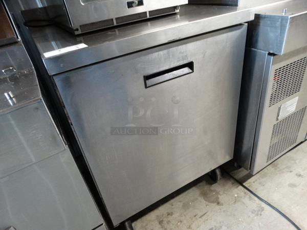 NICE! Randell Model 9402-7 Stainless Steel Commercial Single Door Undercounter Cooler on Commercial Casters. 115 Volts, 1 Phase. 27x30x38.5. Tested and Working! - Image 3 of 5