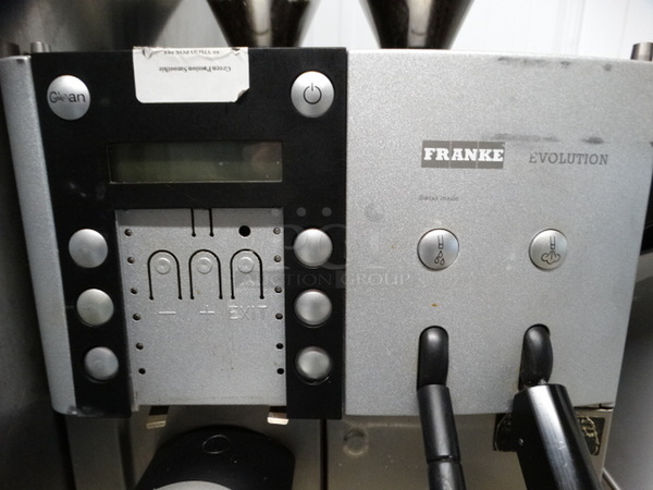 BEAUTIFUL! Franke Metal Commercial Countertop Automatic Espresso Machine w/ 4 Hoppers and Steam Wand. 12.5x22x35 - Image 5 of 9
