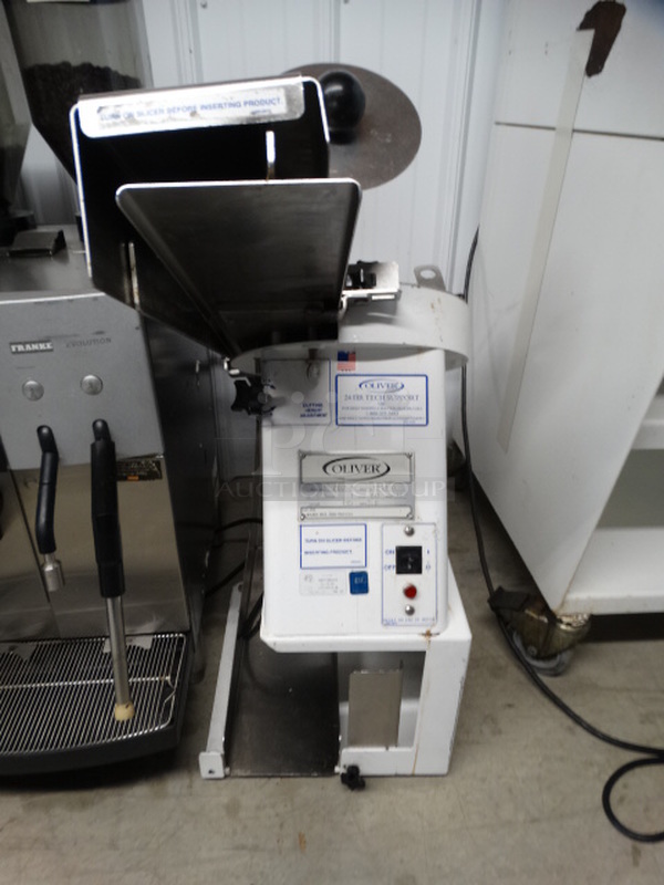 AWESOME! Oliver Model 702N Metal Commercial Countertop Bread Bagel Slicer. 115 Volts, 1 Phase. 14x34x31. Tested and Working! - Image 3 of 9