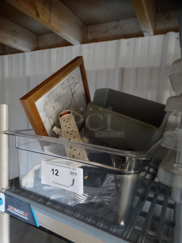 ALL ONE MONEY! Lot of Various Items Including Power Strip, Spray Bottle and Full Size Drop In Bin! - Image 2 of 6