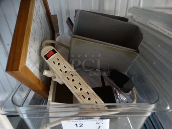 ALL ONE MONEY! Lot of Various Items Including Power Strip, Spray Bottle and Full Size Drop In Bin! - Image 5 of 6