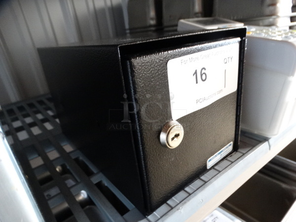 Black Metal Single Compartment Safe. 6x10x6 - Image 2 of 5