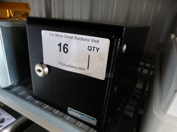 Black Metal Single Compartment Safe. 6x10x6 - Image 3 of 5
