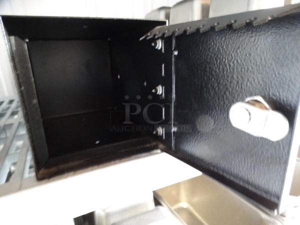 Black Metal Single Compartment Safe. 6x10x6 - Image 4 of 5