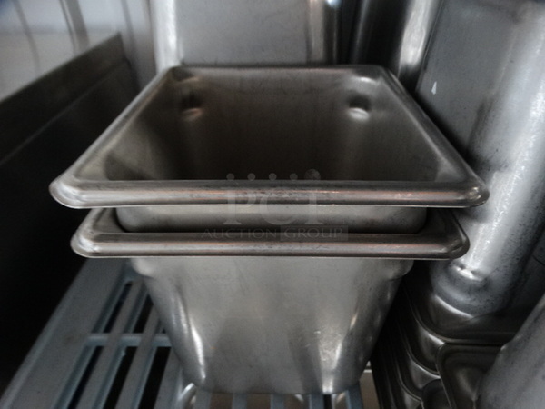 10 Stainless Steel 1/6 Size Drop In Bins. 1/6x6. 10 Times Your Bid! - Image 1 of 3