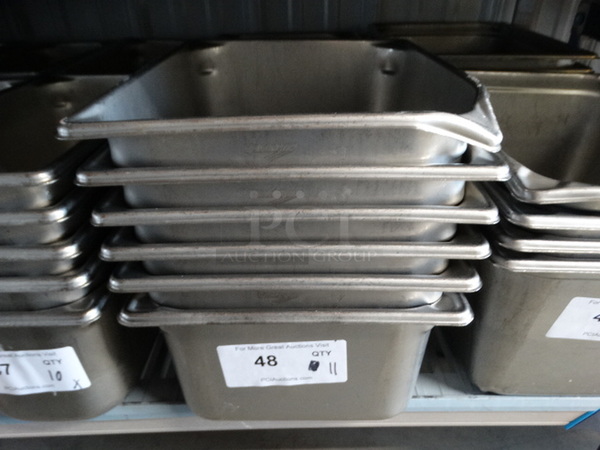 11 Stainless Steel 1/2 Size Drop In Bins. 1/2x6. 11 Times Your Bid!