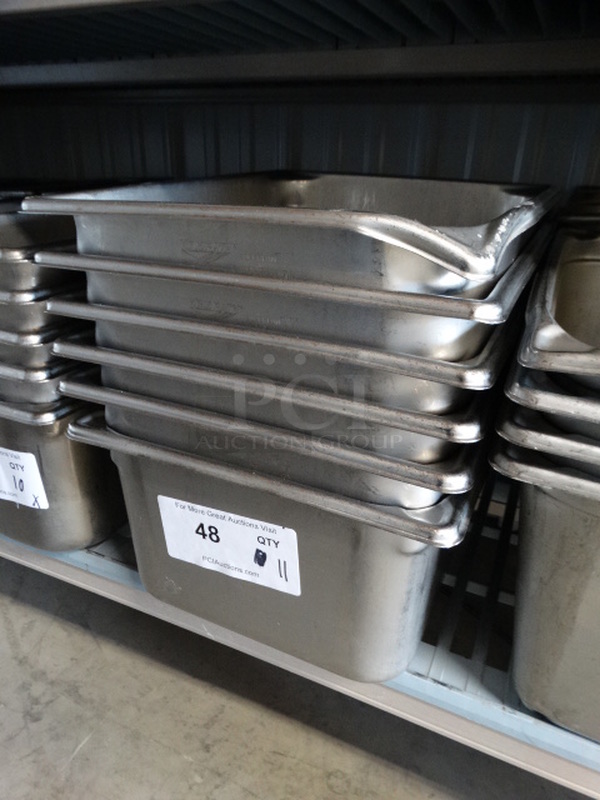 11 Stainless Steel 1/2 Size Drop In Bins. 1/2x6. 11 Times Your Bid! - Image 2 of 4