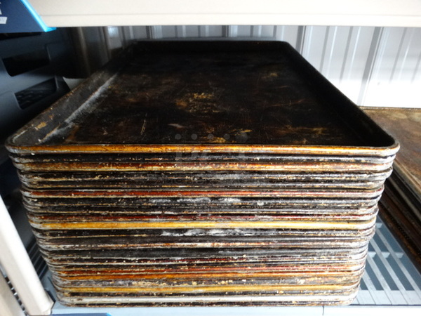 13 Metal Full Size Baking Pans. 18x26x1. 13 Times Your Bid!