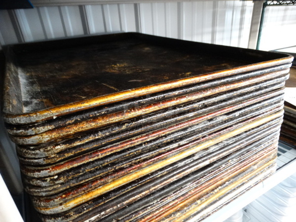 10 Metal Full Size Baking Pans. 18x26x1. 10 Times Your Bid! - Image 3 of 4