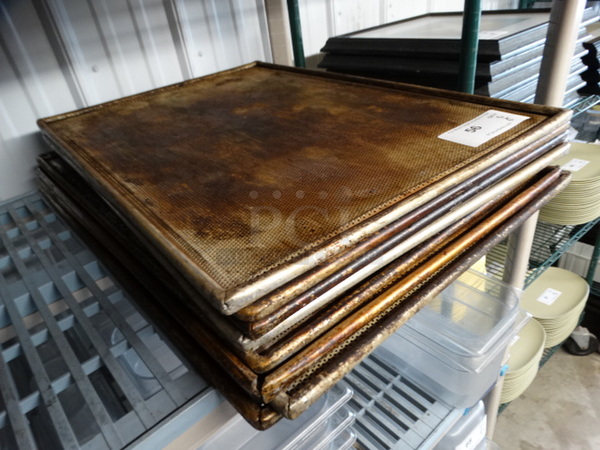 8 Metal Full Size Perforated Baking Sheets. 18x26x1. 8 Times Your Bid! - Image 2 of 4