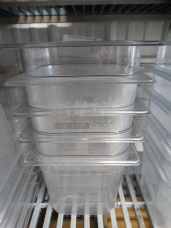 10 Rubbermaid Clear Poly 1/6 Size Drop In Bins. 1/6x6. 10 Times Your Bid!