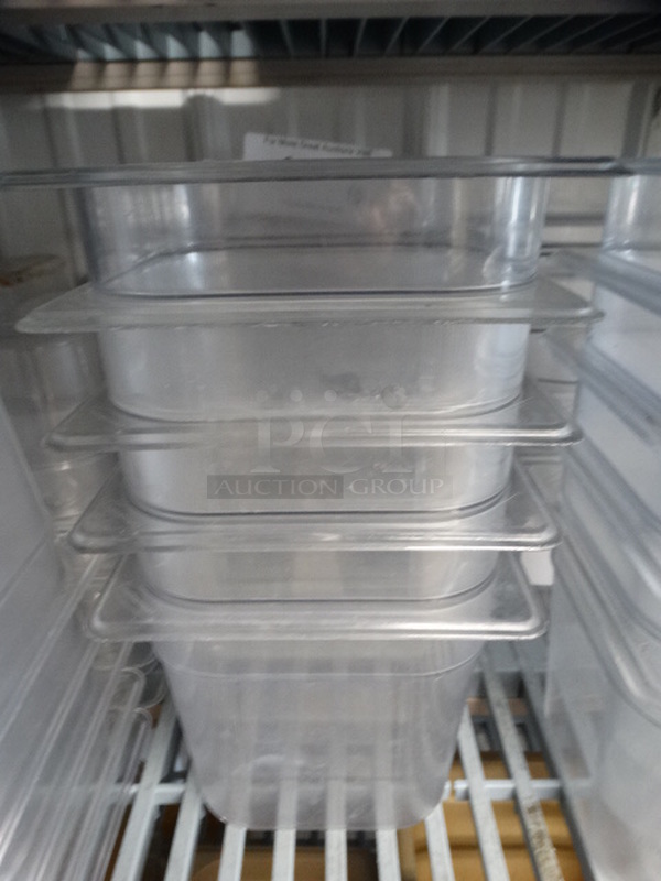 10 Rubbermaid Clear Poly 1/6 Size Drop In Bins. 1/6x6. 10 Times Your Bid! - Image 1 of 5