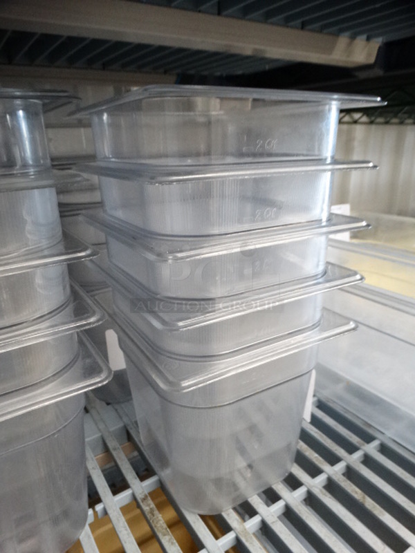10 Rubbermaid Clear Poly 1/6 Size Drop In Bins. 1/6x6. 10 Times Your Bid! - Image 2 of 5