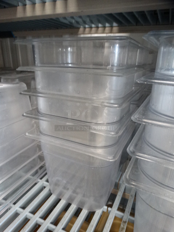 10 Rubbermaid Clear Poly 1/6 Size Drop In Bins. 1/6x6. 10 Times Your Bid! - Image 3 of 5
