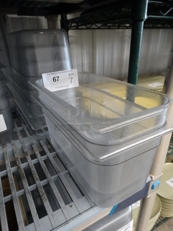 7 Clear Poly 1/3 Size Drop In Bins. 1/3x6. 7 Times Your Bid! - Image 2 of 3