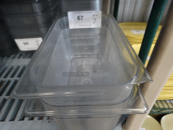 7 Clear Poly 1/3 Size Drop In Bins. 1/3x6. 7 Times Your Bid! - Image 3 of 3
