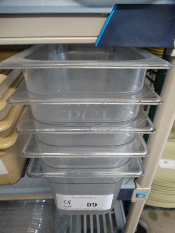 10 Clear Poly 1/3 Size Drop In Bins. 1/3x6. 10 Times Your Bid! - Image 1 of 3