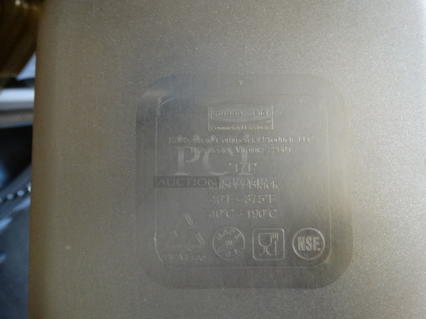 5 Rubbermaid Amber Colored Poly 1/3 Size Drop In Bins. 1/3x4. 2 Times Your Bid! - Image 5 of 5