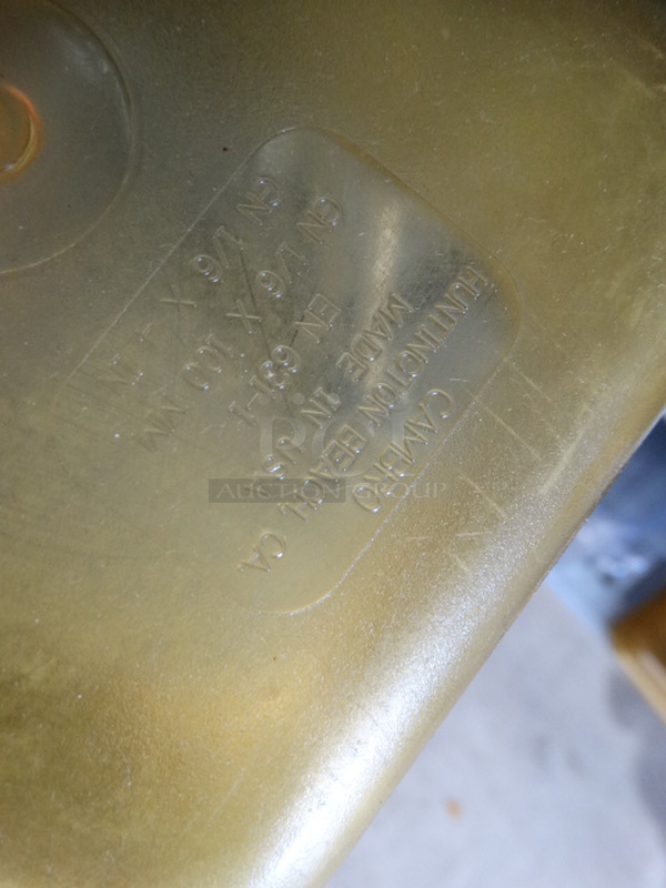 2 Cambro Amber Colored Poly 1/6 Size Drop In Bins. 1/6x4. 2 Times Your Bid! - Image 4 of 4