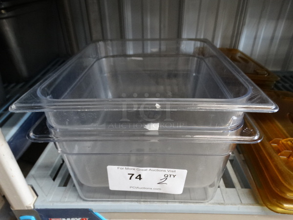 2 Poly Clear 1/2 Size Drop In Bins. 1/2x6. 2 Times Your Bid!