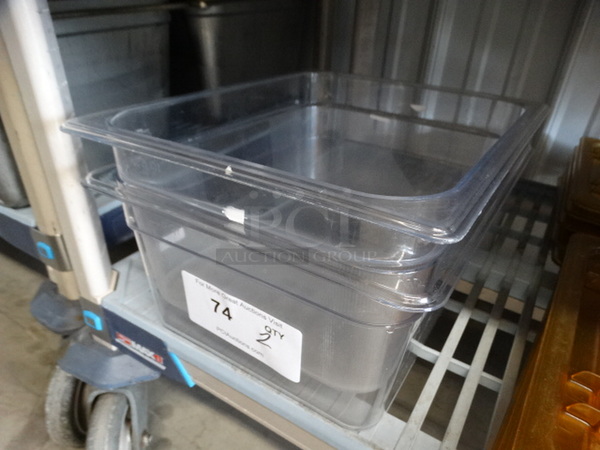 2 Poly Clear 1/2 Size Drop In Bins. 1/2x6. 2 Times Your Bid! - Image 2 of 4