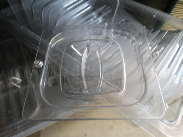 11 Rubbermaid Poly Clear 1/6 Size Drop In Bin Lids. 11 Times Your Bid!