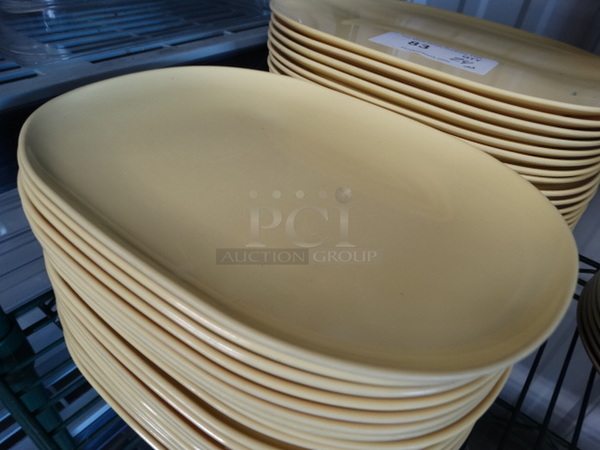 39 Carlisle Yellow Poly Plates. 12x8.25x1. 39 Times Your Bid! - Image 2 of 4