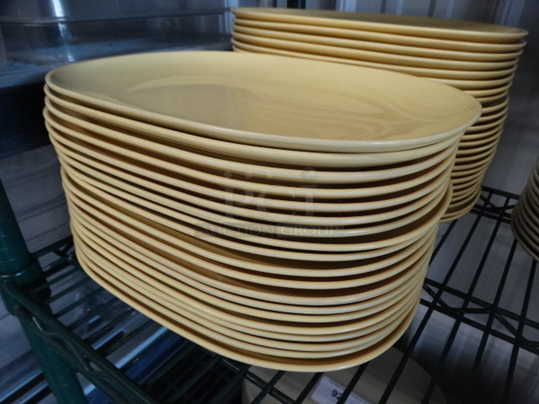 39 Carlisle Yellow Poly Plates. 12x8.25x1. 39 Times Your Bid! - Image 3 of 4
