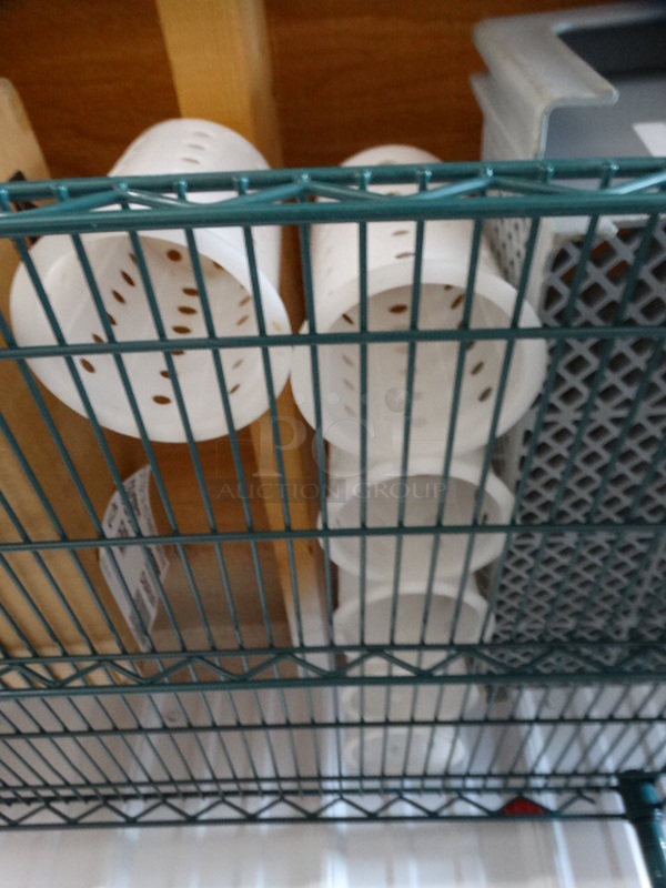 ALL ONE MONEY! Lot of Gray Poly Silverware Caddy and 6 White Poly Silverware Holders! 17.5x7.5x7.5, 4.5x4.5x5.5 - Image 2 of 3