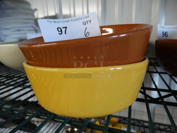 6 Various Colored Ceramic Bowls. 6x6x2.5. 6 Times Your Bid! - Image 2 of 5