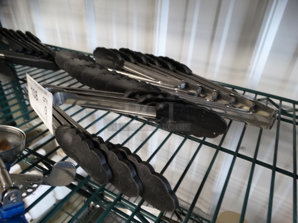 9 Metal Tongs w/ Black Poly Ends. 10". 9 Times Your Bid! - Image 2 of 4