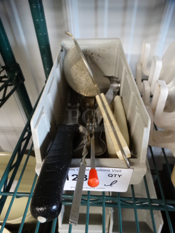 ALL ONE MONEY! Lot of Various Utensils in Poly Bin! - Image 1 of 4
