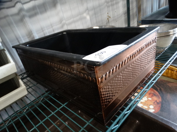 Black Poly Insulated Full Size Drop In Bin in Copper Finish Holder. 1/1x6 - Image 2 of 4