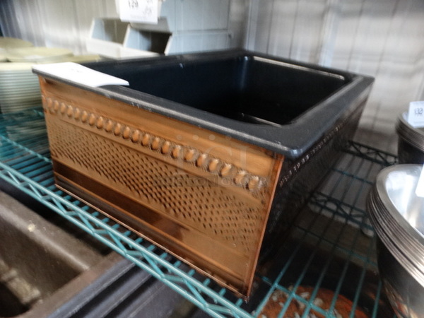 Black Poly Insulated Full Size Drop In Bin in Copper Finish Holder. 1/1x6 - Image 3 of 4