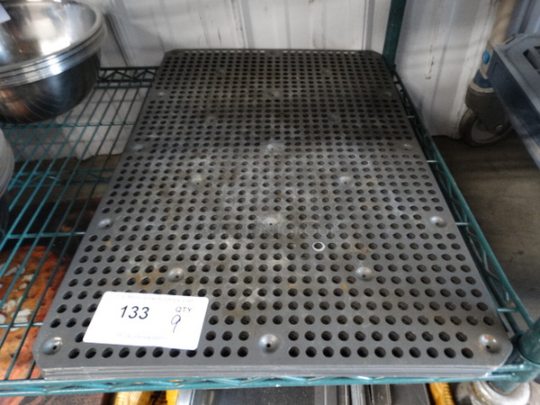 9 Metal Perforated Baking Sheets. 16x24x0.5. 9 Times Your Bid!