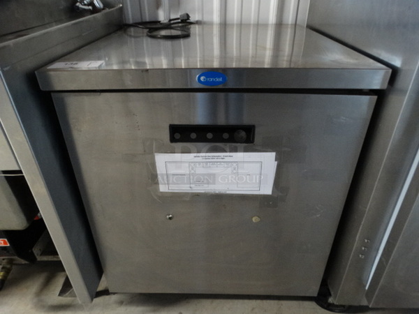 NICE! Randell Model 9404-7 Stainless Steel Commercial Single Door Undercounter Cooler on Commercial Casters. 115 Volts, 1 Phase. 27x30x32. Tested and Working!