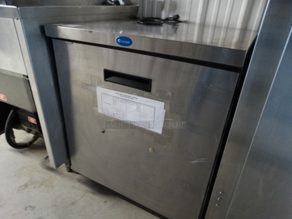 NICE! Randell Model 9404-7 Stainless Steel Commercial Single Door Undercounter Cooler on Commercial Casters. 115 Volts, 1 Phase. 27x30x32. Tested and Working! - Image 2 of 5