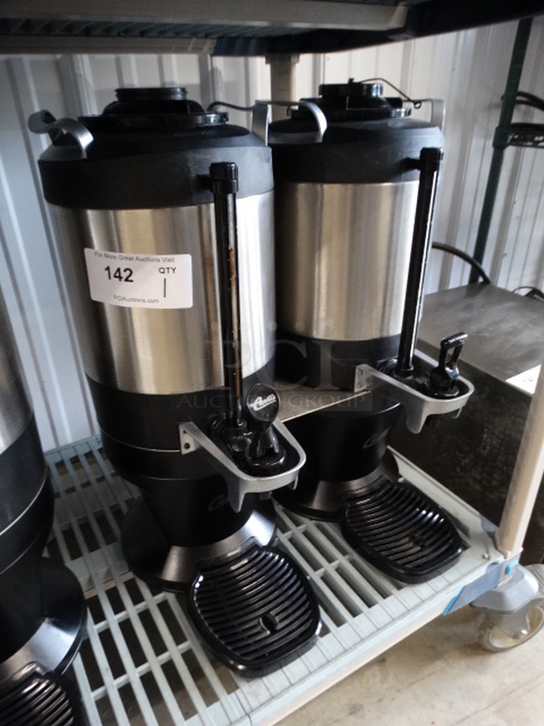 NICE! 2 Curtis Model TXSG1501S200 Chrome Finish Countertop Coffee Servers on Black Finish Stand. 18x15x23 - Image 2 of 8