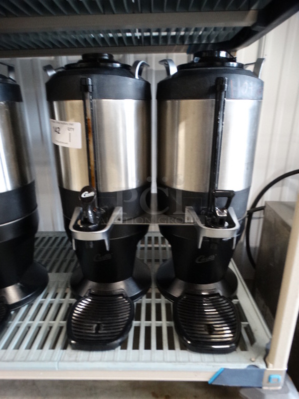 NICE! 2 Curtis Model TXSG1501S200 Chrome Finish Countertop Coffee Servers on Black Finish Stand. 18x15x23 - Image 4 of 8