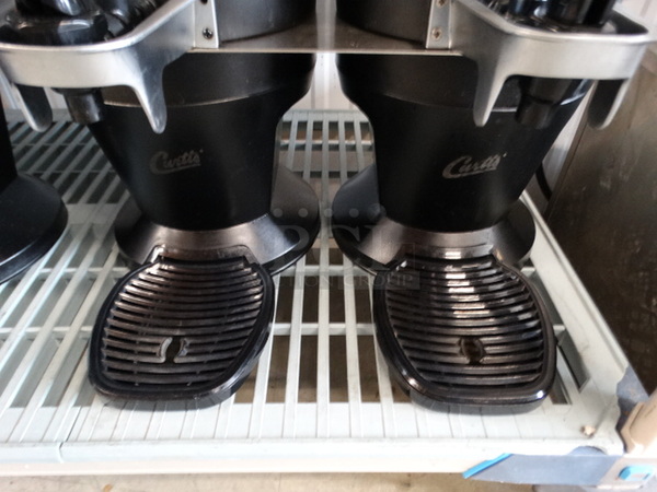 NICE! 2 Curtis Model TXSG1501S200 Chrome Finish Countertop Coffee Servers on Black Finish Stand. 18x15x23 - Image 5 of 8