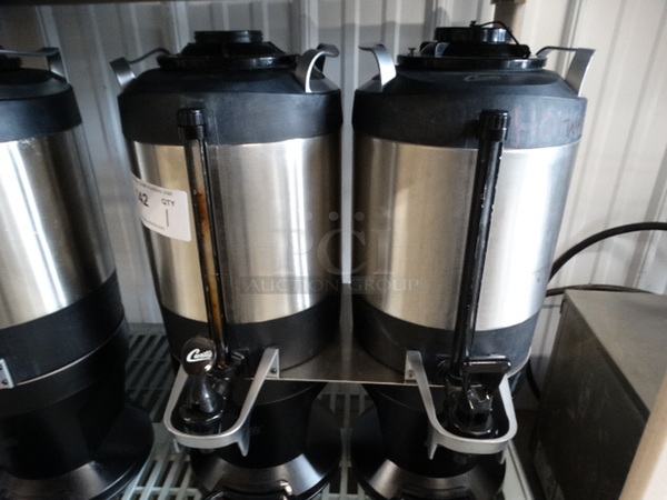 NICE! 2 Curtis Model TXSG1501S200 Chrome Finish Countertop Coffee Servers on Black Finish Stand. 18x15x23 - Image 6 of 8