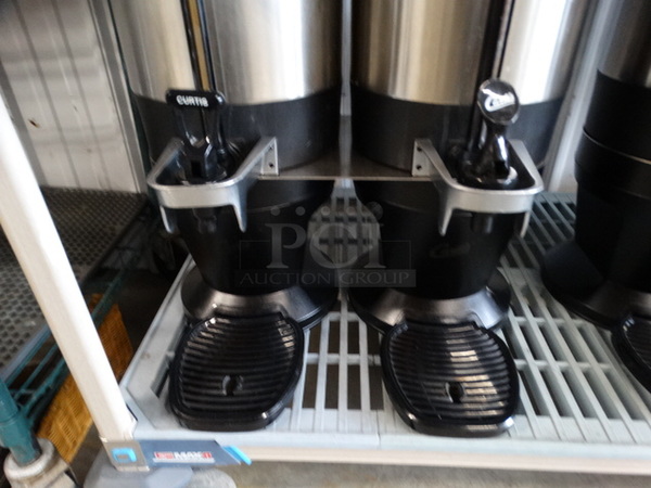 NICE! 2 Curtis Model TXSG1501S200 Chrome Finish Countertop Coffee Servers on Black Finish Stand. 18x15x23 - Image 5 of 8