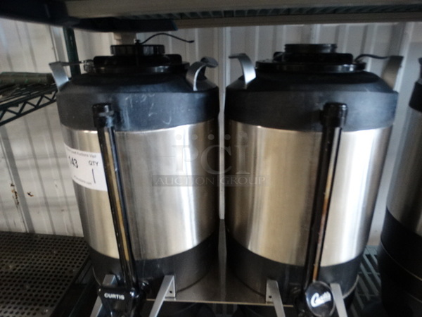 NICE! 2 Curtis Model TXSG1501S200 Chrome Finish Countertop Coffee Servers on Black Finish Stand. 18x15x23 - Image 6 of 8