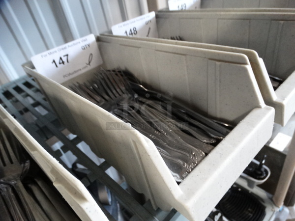 ALL ONE MONEY! Lot of Metal Forks in Poly Bin! 7.5" - Image 2 of 4