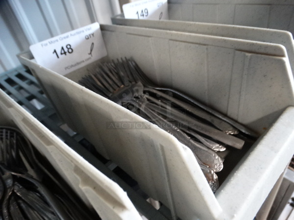 ALL ONE MONEY! Lot of Metal Forks in Poly Bin! 7.5" - Image 6 of 6