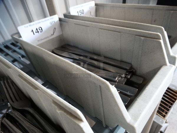 ALL ONE MONEY! Lot of Metal Knives in Poly Bin! 8.5" - Image 2 of 6