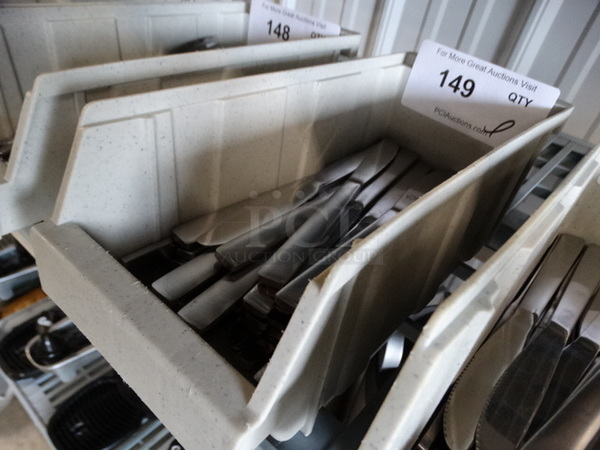 ALL ONE MONEY! Lot of Metal Knives in Poly Bin! 8.5" - Image 3 of 6